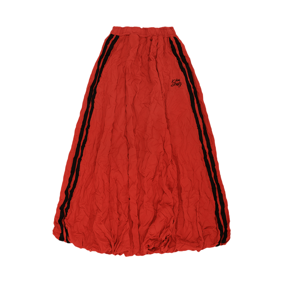GR25FWFB03RD Grailz Crinkle Track Balloon Skirt Red