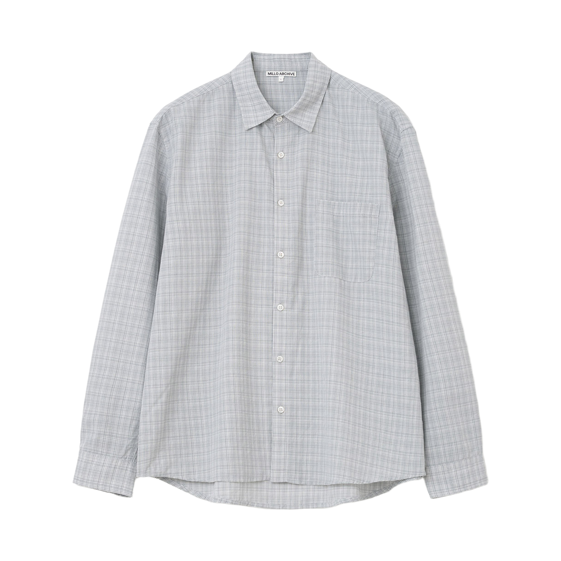 ML691CLG Millo Archive Wade Check Pattern Shirts Cloud Gray