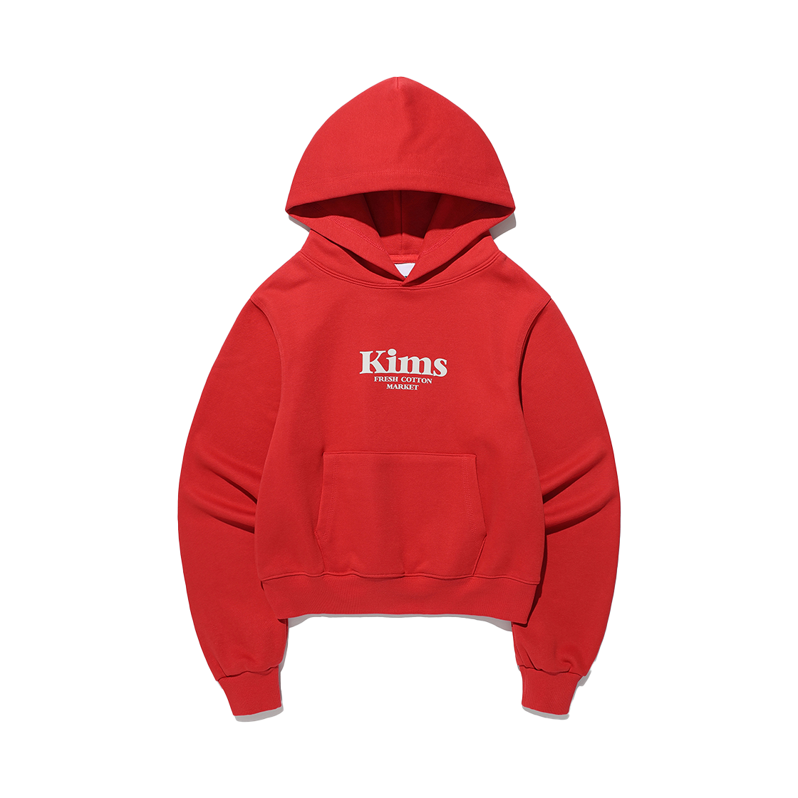 KIB5FUM400ARE Kims Fresh Cotton Market (Unisex) Kims Bam Logo Hoodie Red