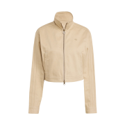 (W) Adidas Firebird Twill Cropped Track Top Stone Khaki - US Sizing