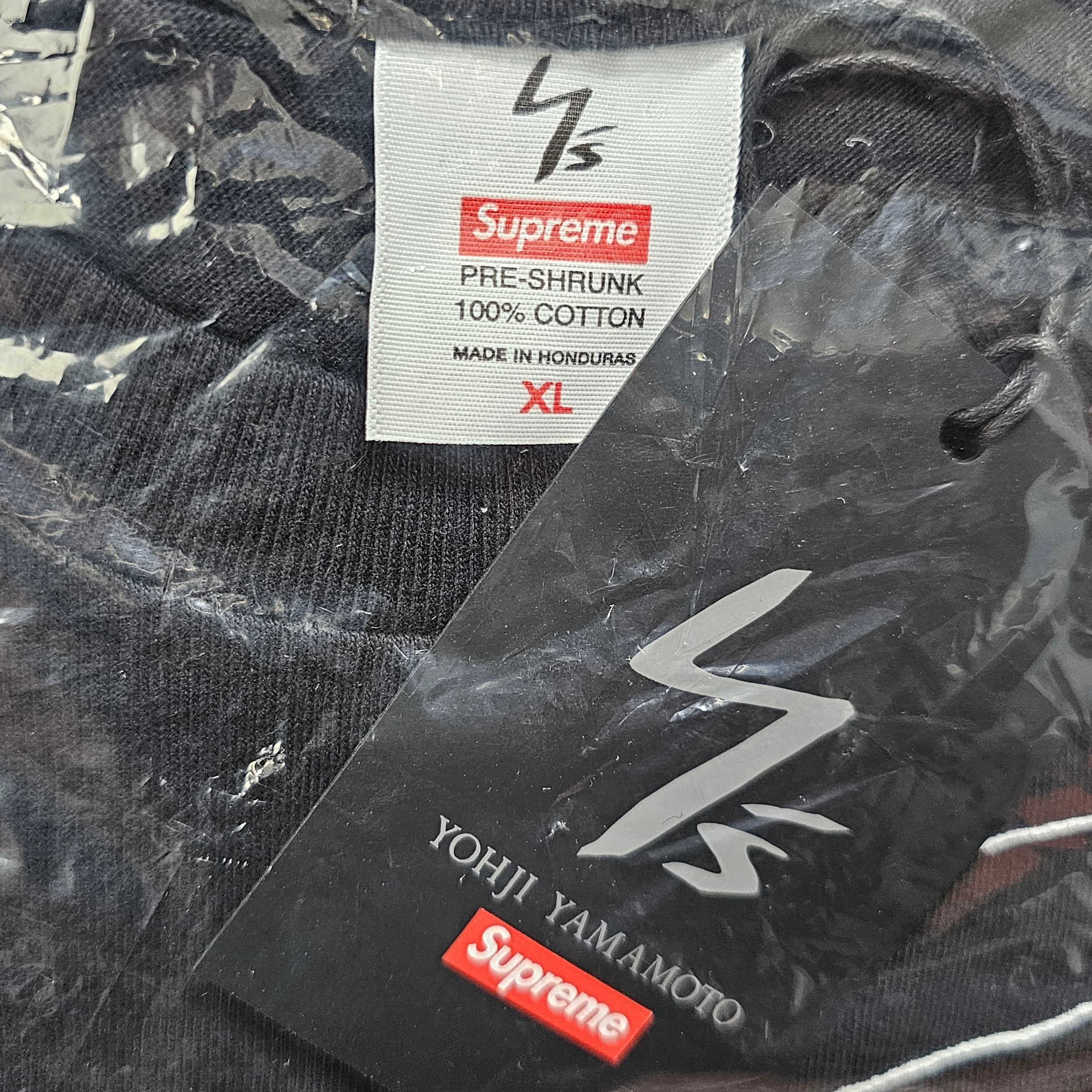 Supreme x Y's by Yohji Yamamoto Thinker T-Shirt Black - 25FW 착용 스타일 - 1