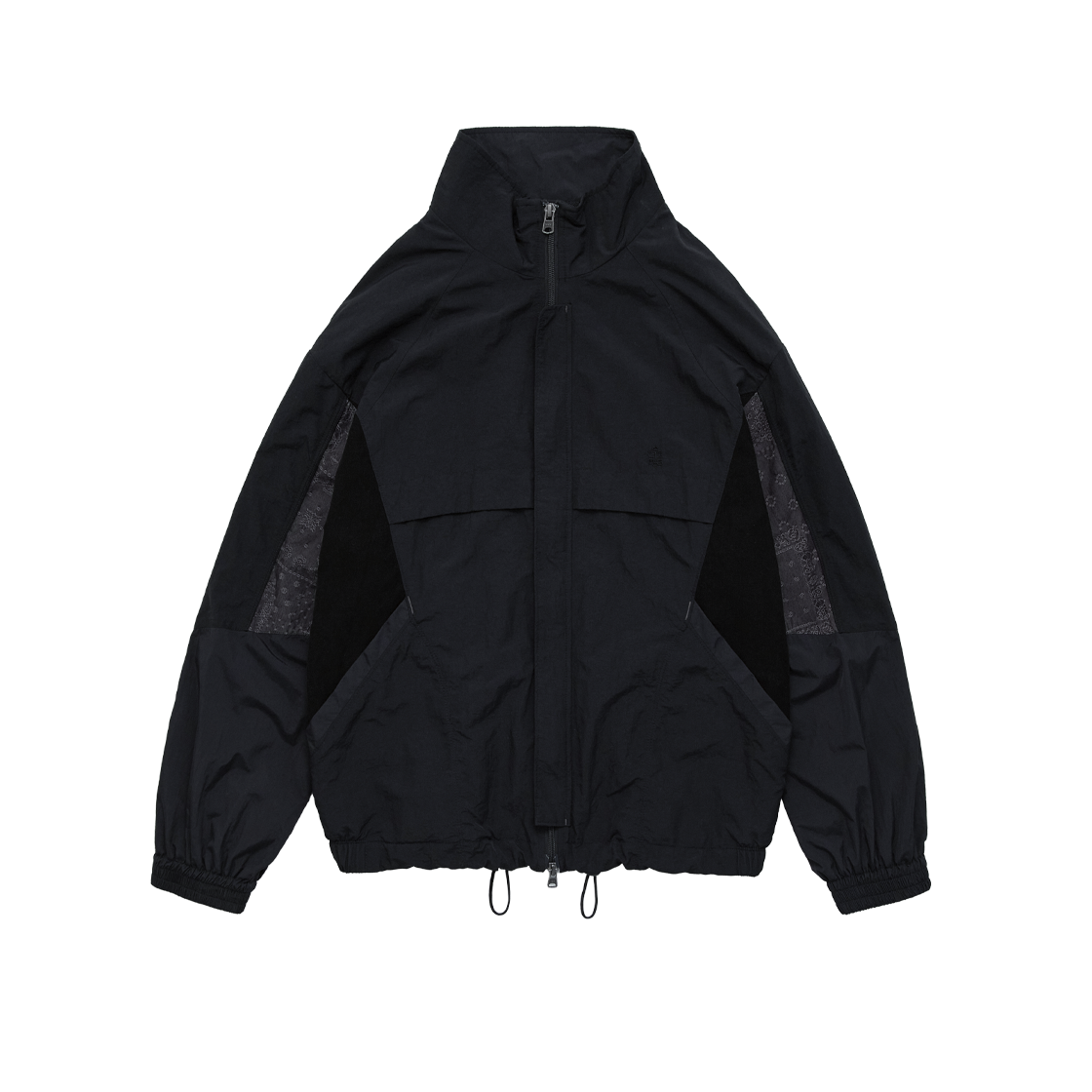 폴리테루 트랙 점퍼 페이즐리 패치드 블랙(Polyteru Track Jumper Paisley Patched Black)