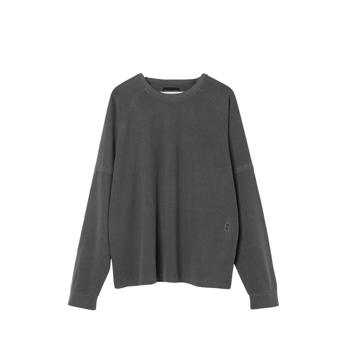 HERFCTA301CHD eastserviceshop Double Sleeves Raglan Tee Dying Chacoal