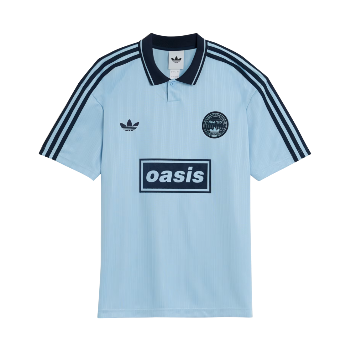 아디다스 x 오아시스 투어 자카드 저지 클리어 스카이 - KR 사이즈(Adidas x Oasis Tour Jacquard Jersey Clear Sky - KR Sizing)