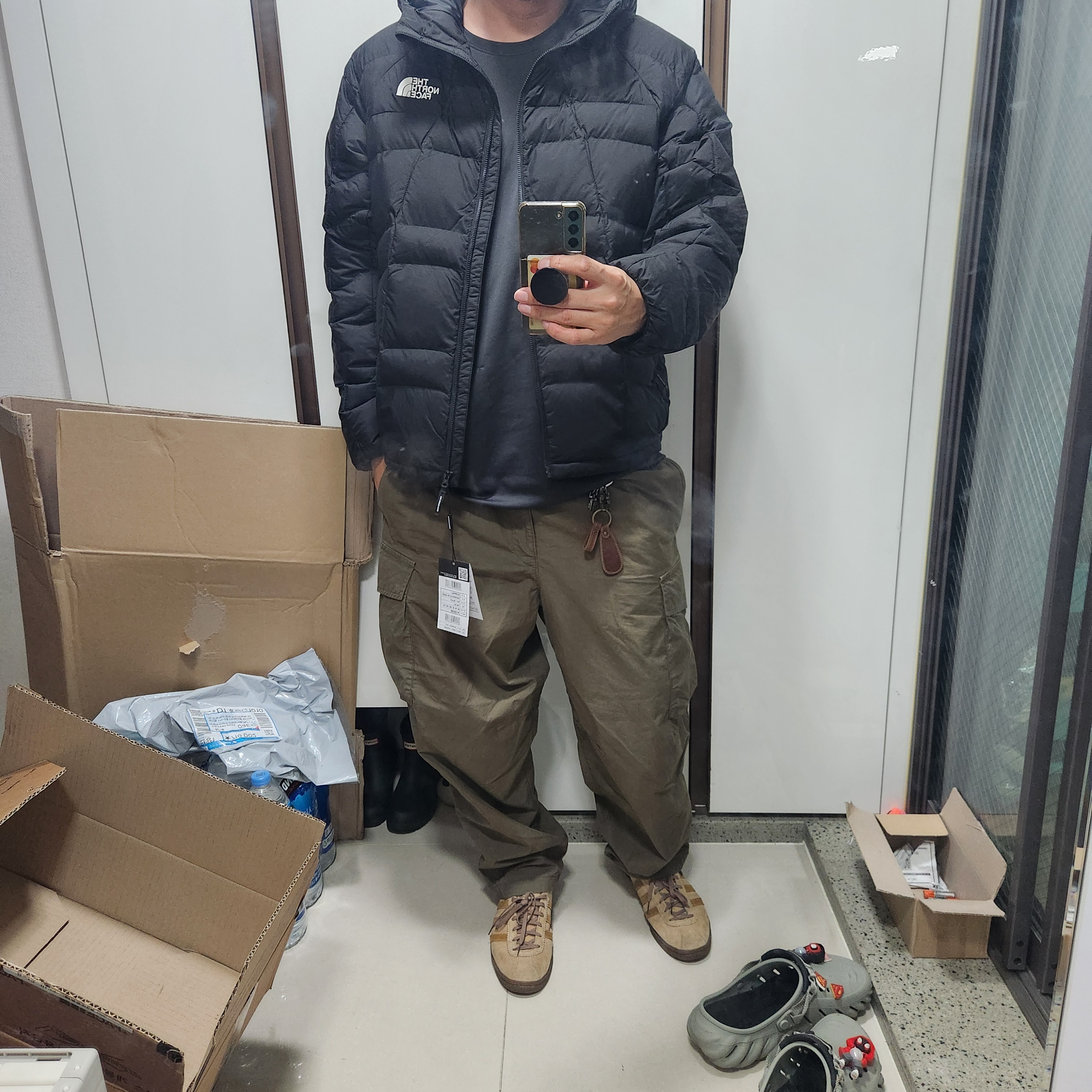 The North Face White Label Daydrive EX On Jacket Black - 25FW 착용 스타일 - 2