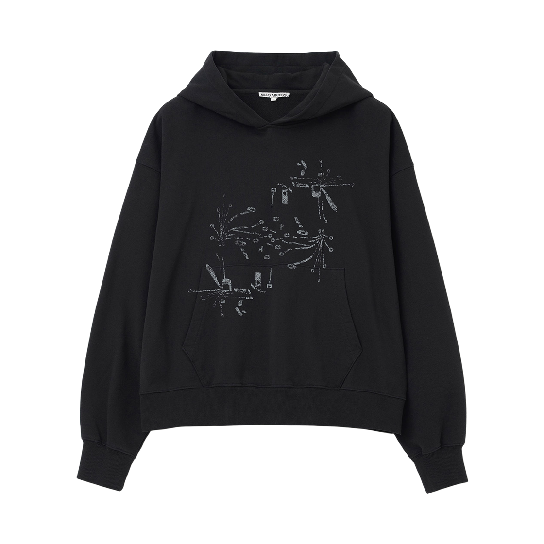 밀로 아카이브 페이딩 플레어 후디 블랙(Millo Archive Fading Flare Hoodie Black)