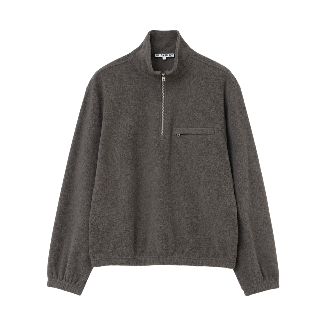 ML605KAB Millo Archive Incline Light Fleece Half Zip-Up Khaki Brown