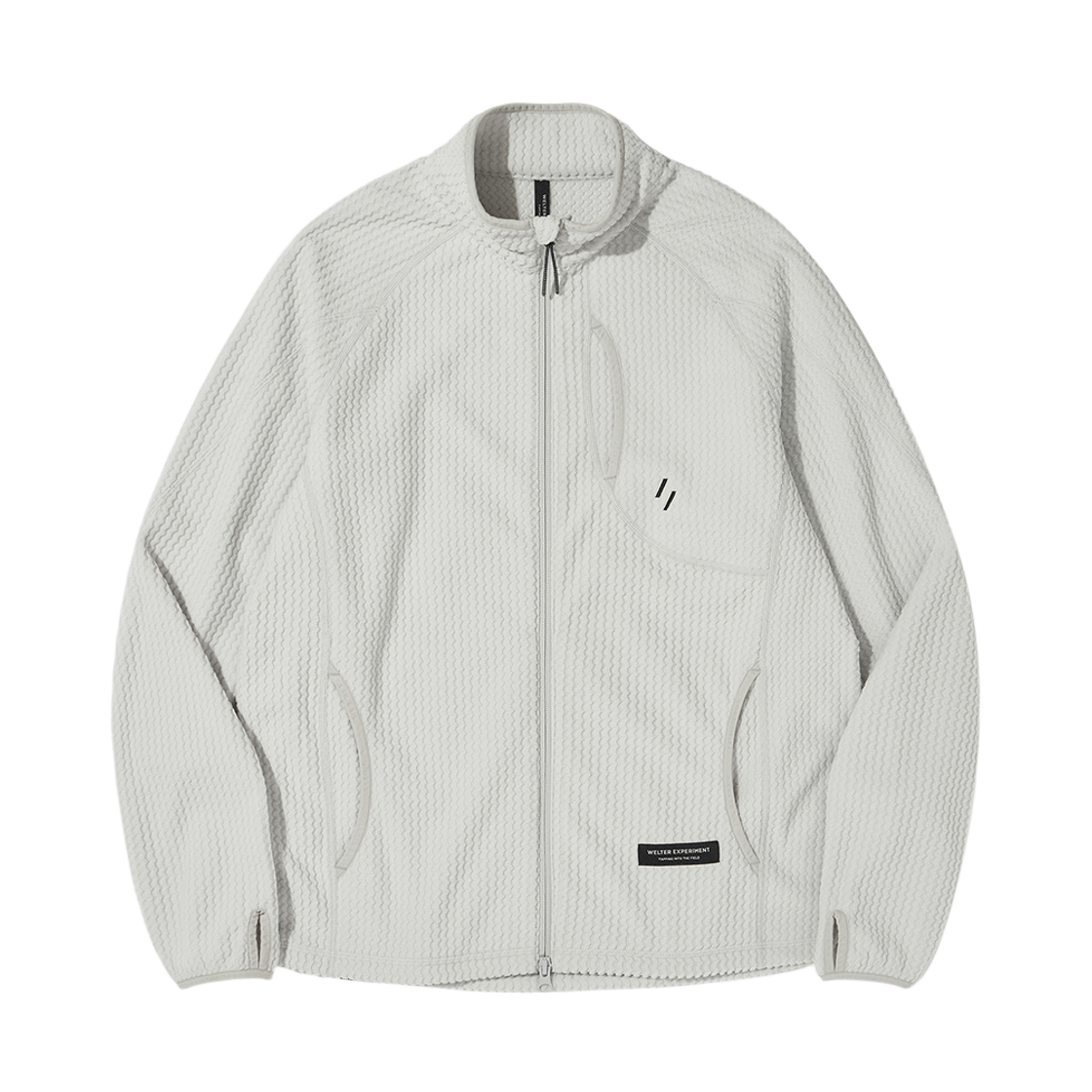 WBEWTZ001WH WELTER EXPERIMENT Calora Fleece Full Zip White
