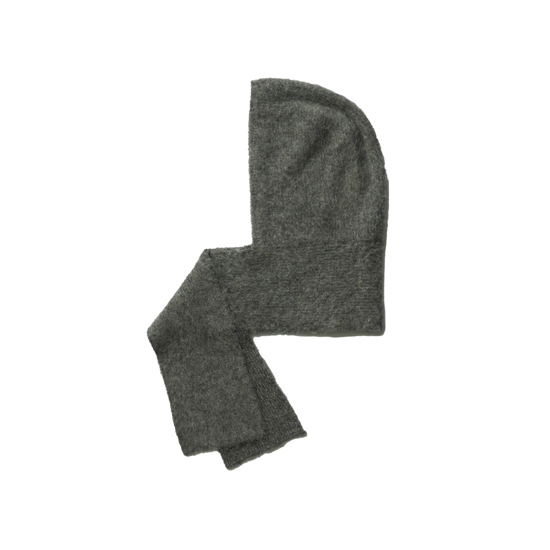 슈타인 울 알파카 밀드 니트 바라클라바 그레이 -25FW(ssstein Wool Alpaca Milled Knit Balaclava Grey - 25FW)