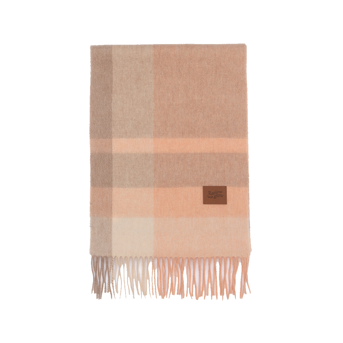 리끌로우 캐시미어 100% 체크 머플러 오렌지(RECLOW 100% Cashmere Check Muffler Orange) - 2