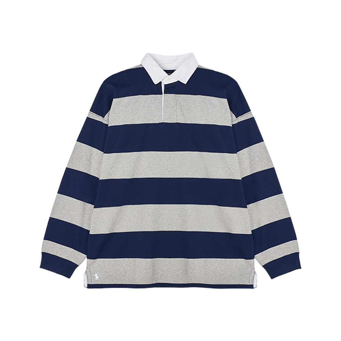 KM5CTSLRLB1GY [10%적립] Polo Ralph Lauren Big Fit Striped Jersey Rugby Shirt Newport Navy Andover Heather - 25FW
