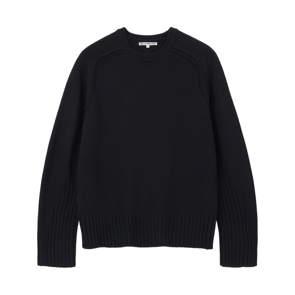 밀로 아카이브 아크 라운드 니트 블랙