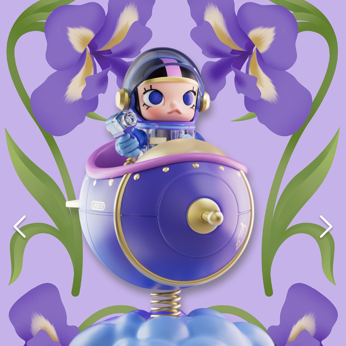 Pop Mart Mega Space Molly Blooming Series Mugunghwa 100%  - Korea Exclusive 착용 스타일 - 1