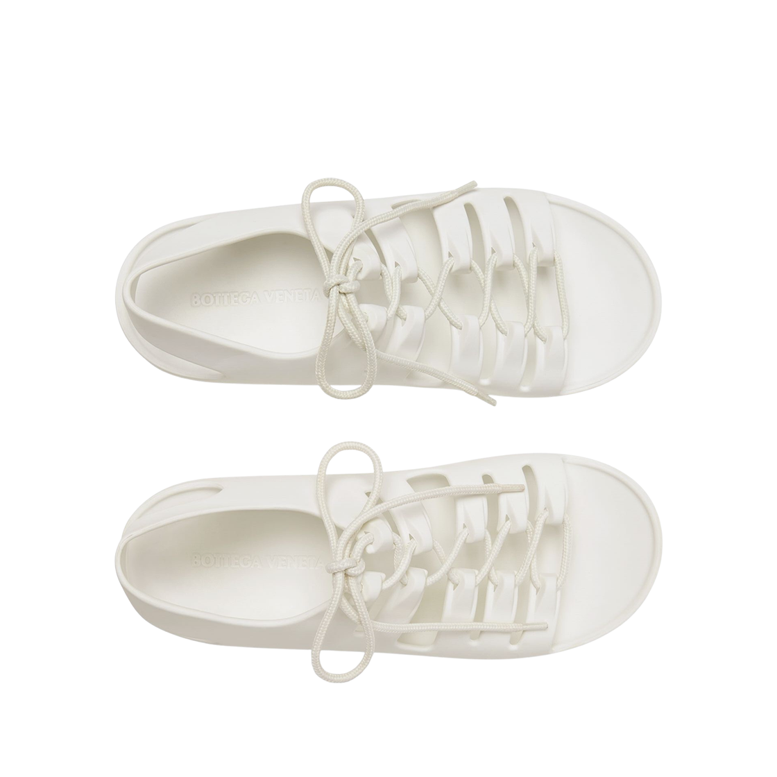 (W) 보테가 베네타 젤리 레이스 업 샌들 초크((W) Bottega Veneta Jelly Lace Up Sandal Chalk) - 2