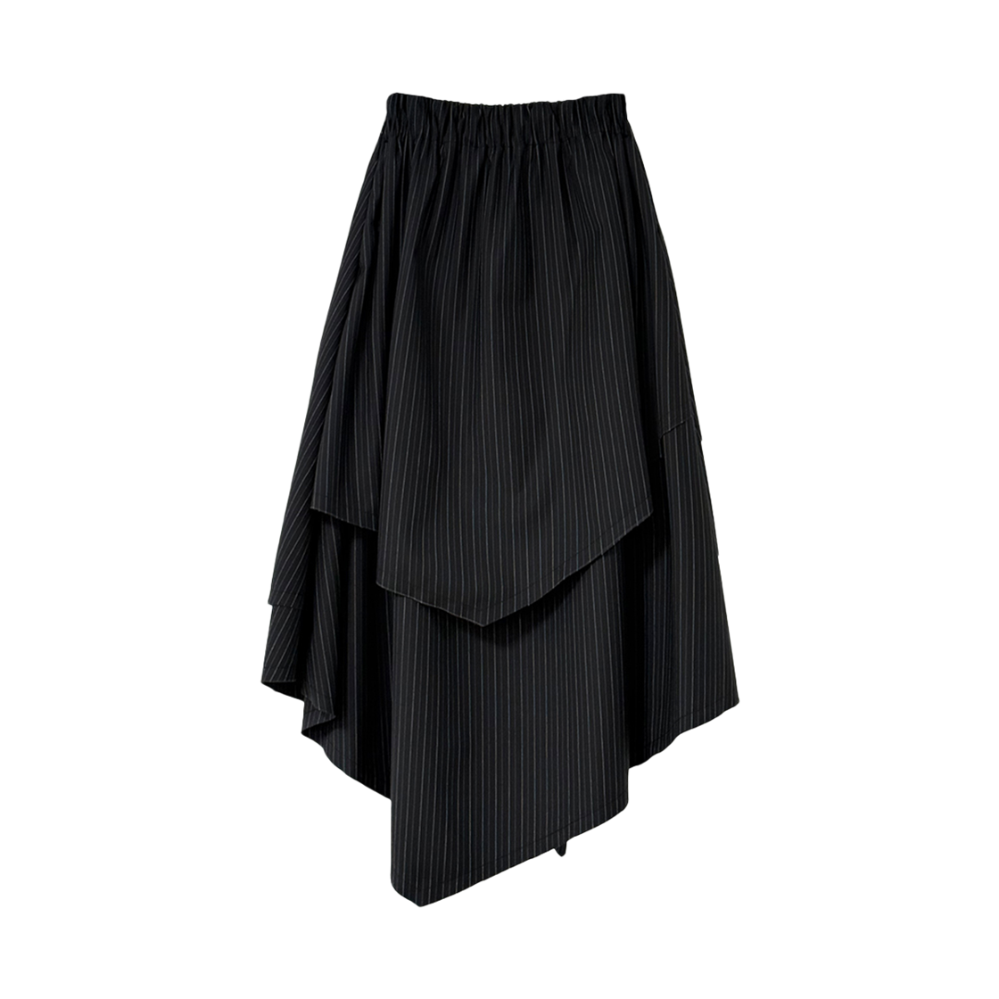 GR25FWFB01BK Grailz Raw Cut Overlap Skirt Black Stripe