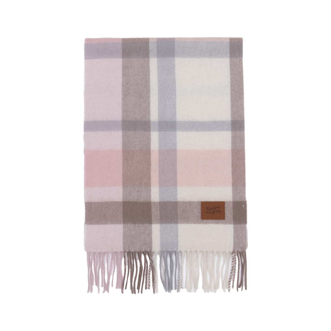 리끌로우 캐시미어 100% 체크 머플러 아이보리(RECLOW 100% Cashmere Check Muffler Ivory) - 2