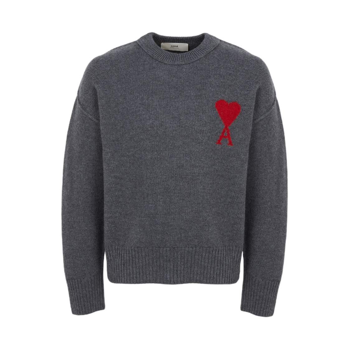 UKS838 018 084 AMI Knitwear Gray White