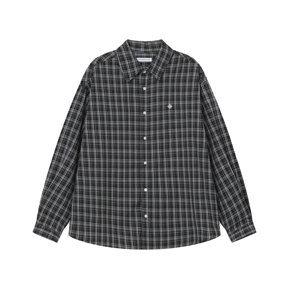 슬로우 레코드 하우스 케인 체크 셔츠 블랙(SLOW RECORD HOUSE Kane Check Shirt Black)