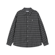 SLOW RECORD HOUSE Kane Check Shirt Black