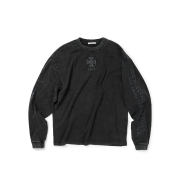 ETCE Cross Leather Patch LS Tee Black