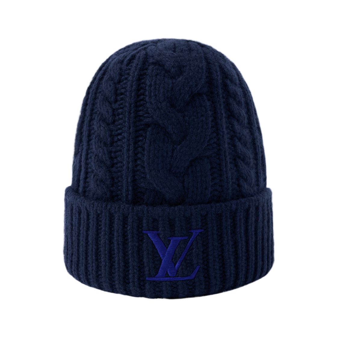 M5256A Louis Vuitton Only LV Mini Cable Beanie Navy