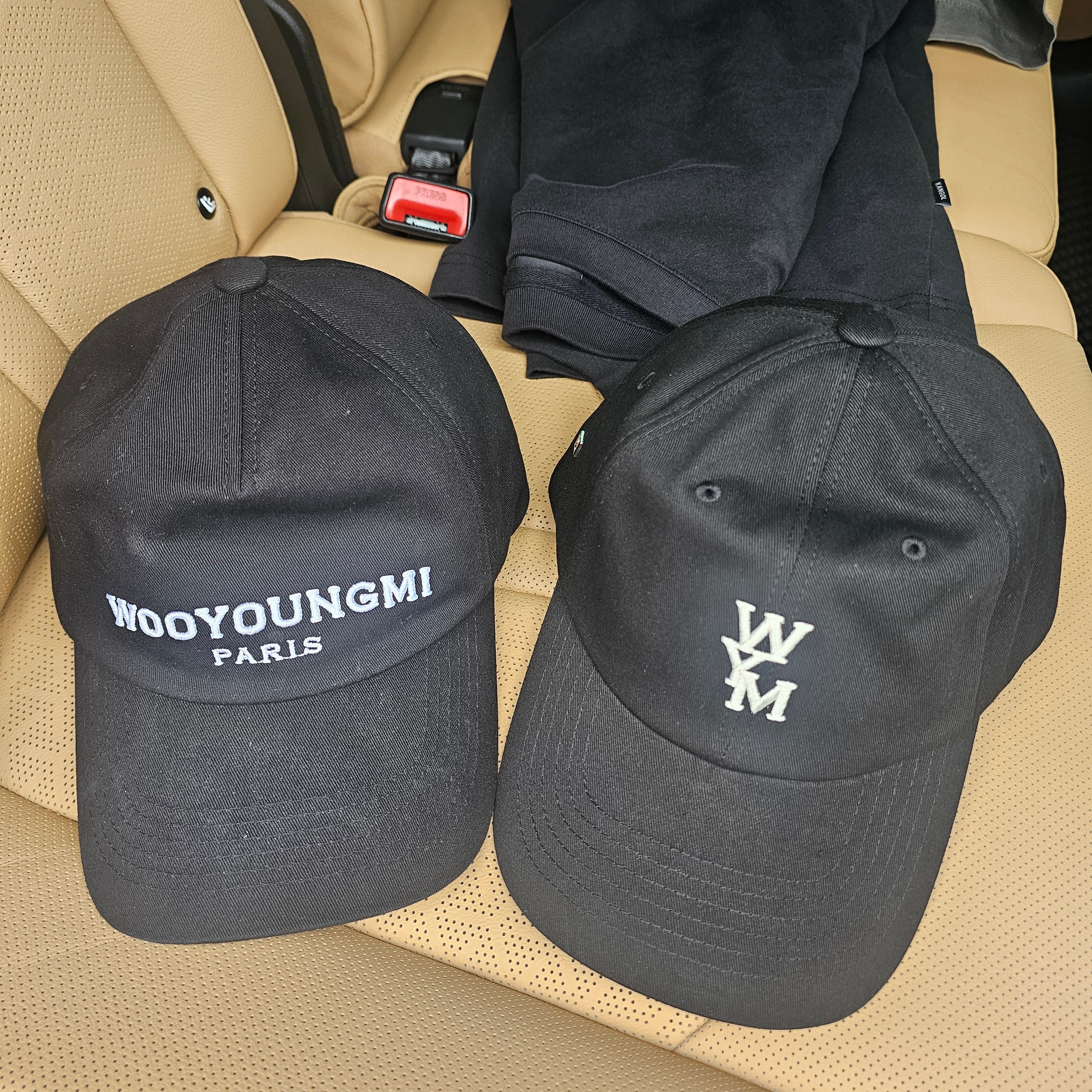 Wooyoungmi Logo Ball Cap Black - 25SS 착용 스타일