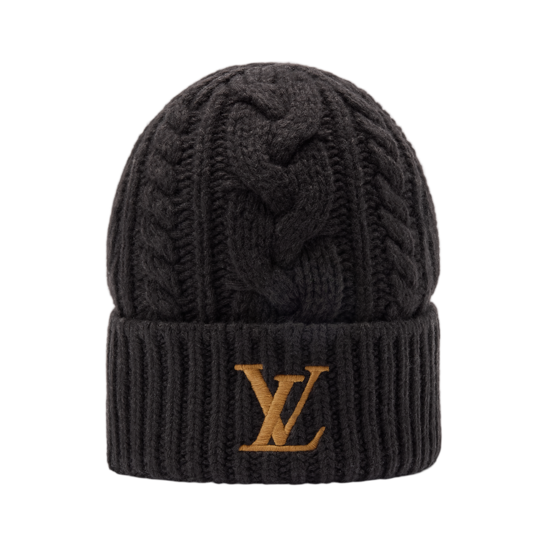 M5257A Louis Vuitton Only LV Mini Cable Beanie Brown