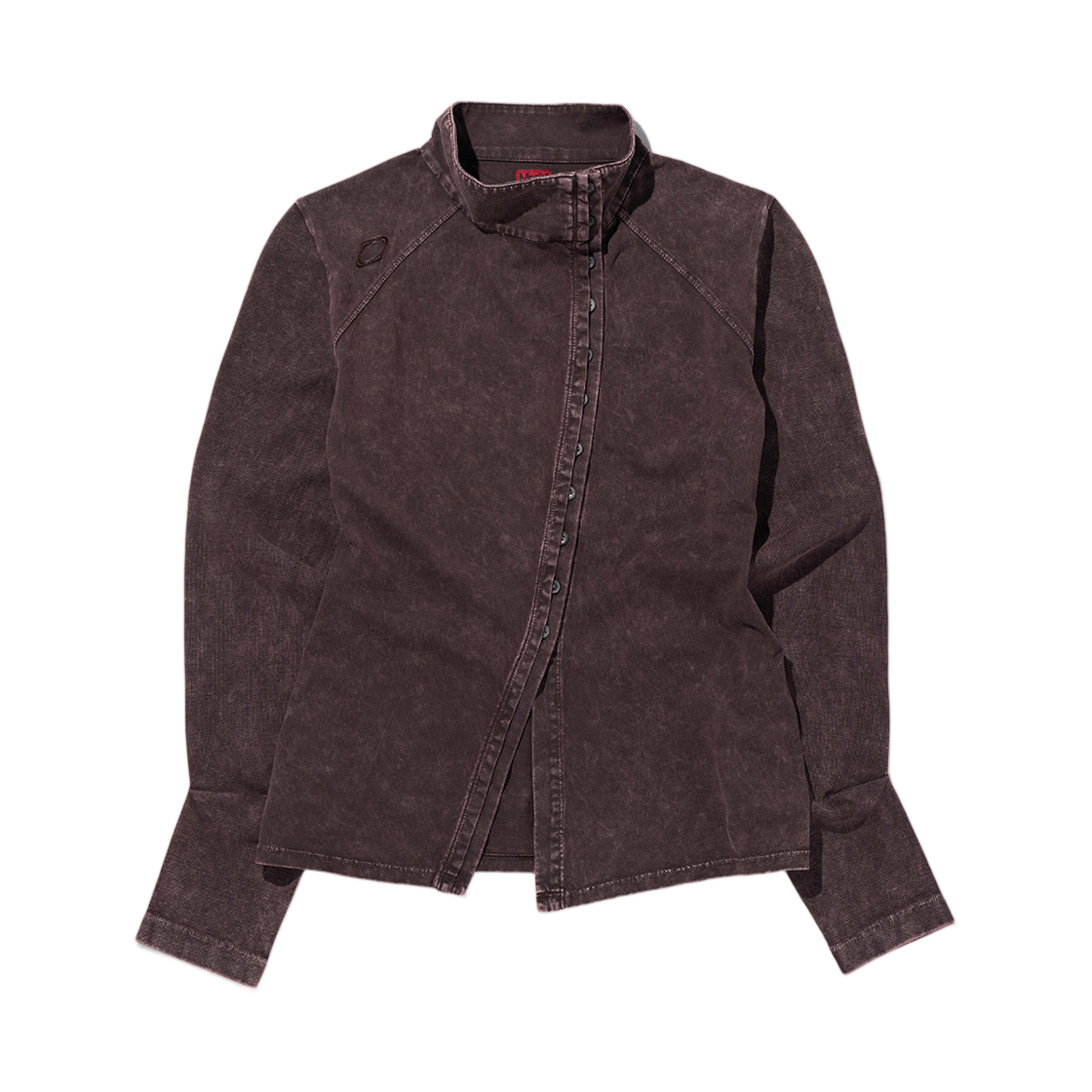 - (W) Mischief Washed Jersey Shirt Purple Brown