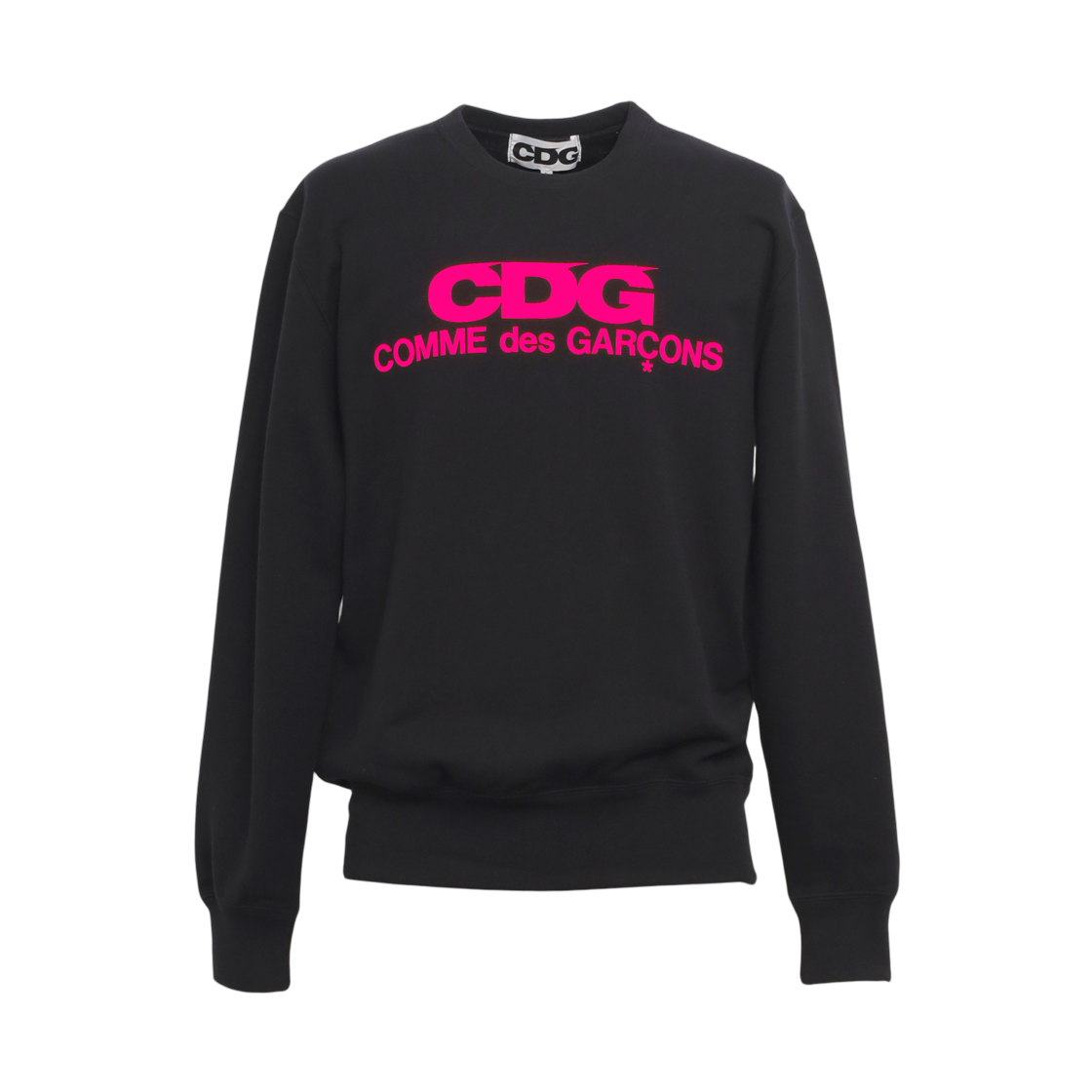 CDG 크루넥 스웨트셔츠 블랙 핑크(CDG Crew Neck Sweatshirt Black Pink)