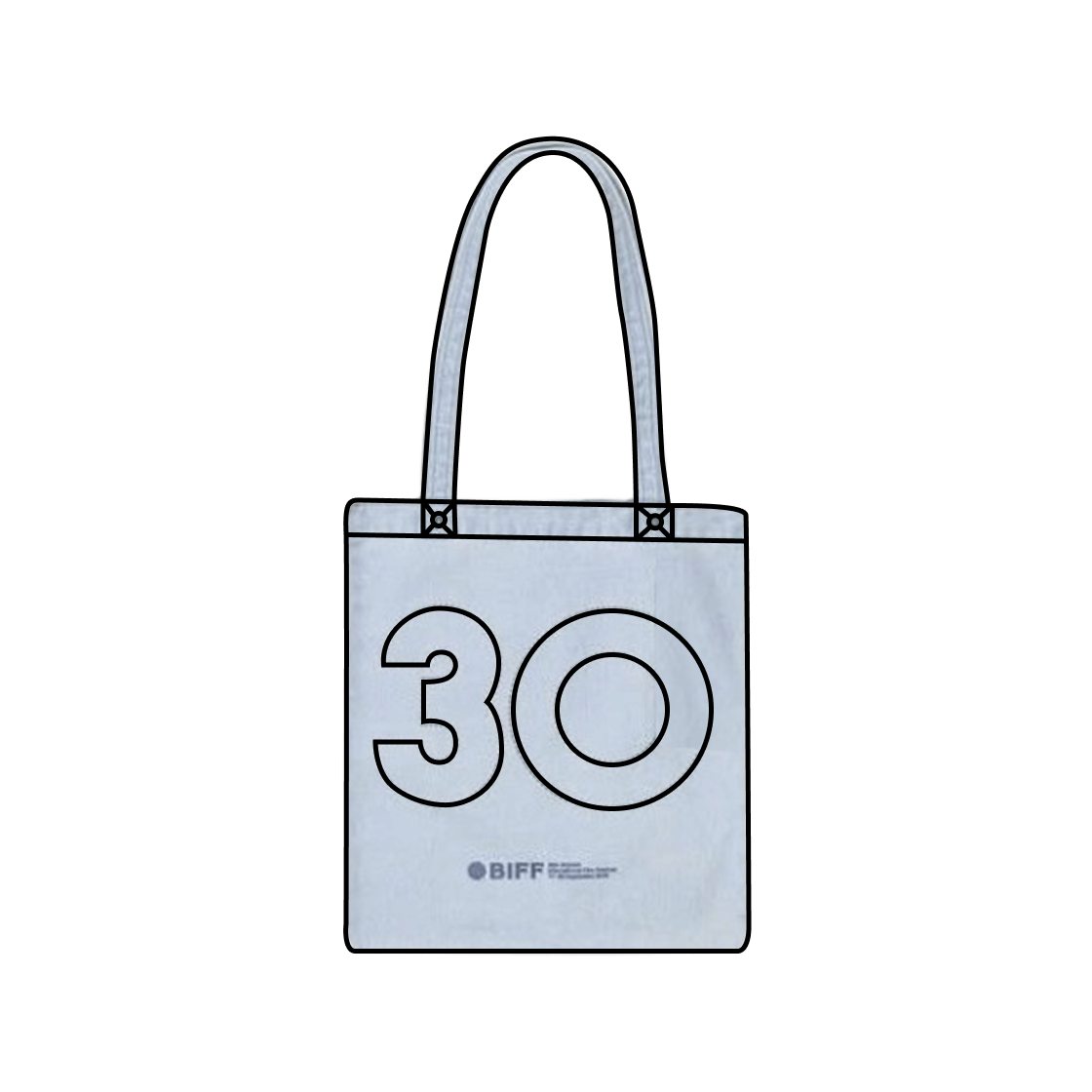 - IAB Studio x p!tt 30th BIFF Denim Tote Bag Blue