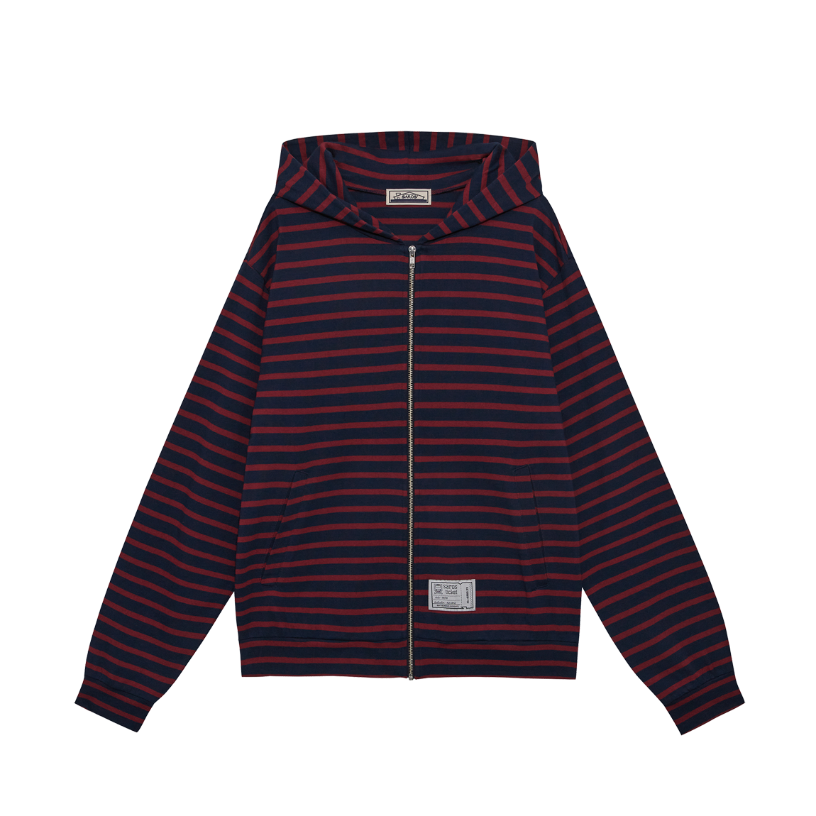 사로스 스트라이프 집업 레드 2(Saros Stripe Zip-Up Red 2)