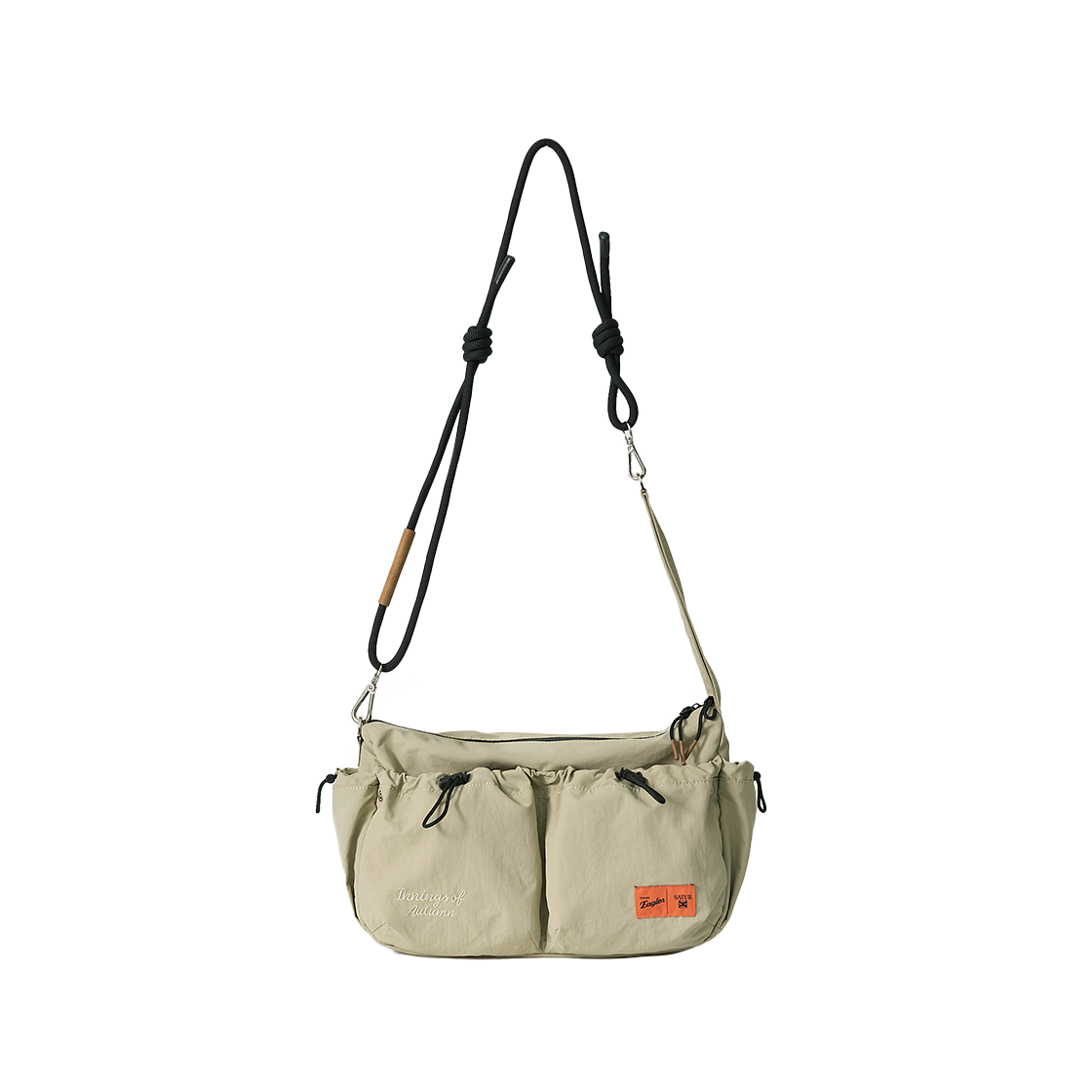 SA255UAB13DBE0 Satur x Hanwha Eagles Rope String Shoulder Bag Dark Beige
