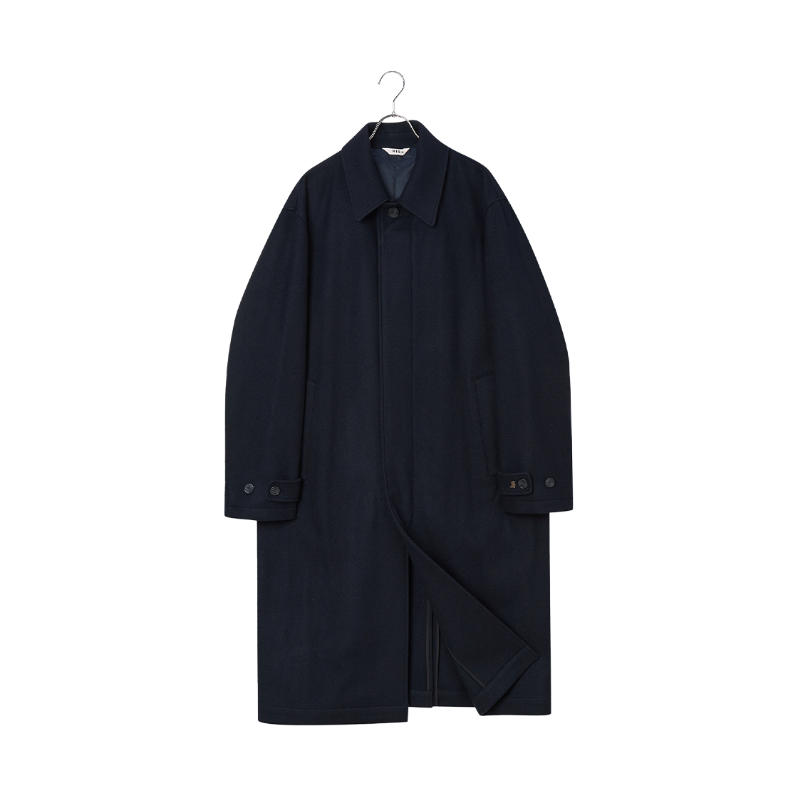 히스헤지스 울 캐시미어 혼방 발마칸 코트 네이비(HIS HAZZYS Light Wool Cashmere Balmacaan Coat Gray) - 3