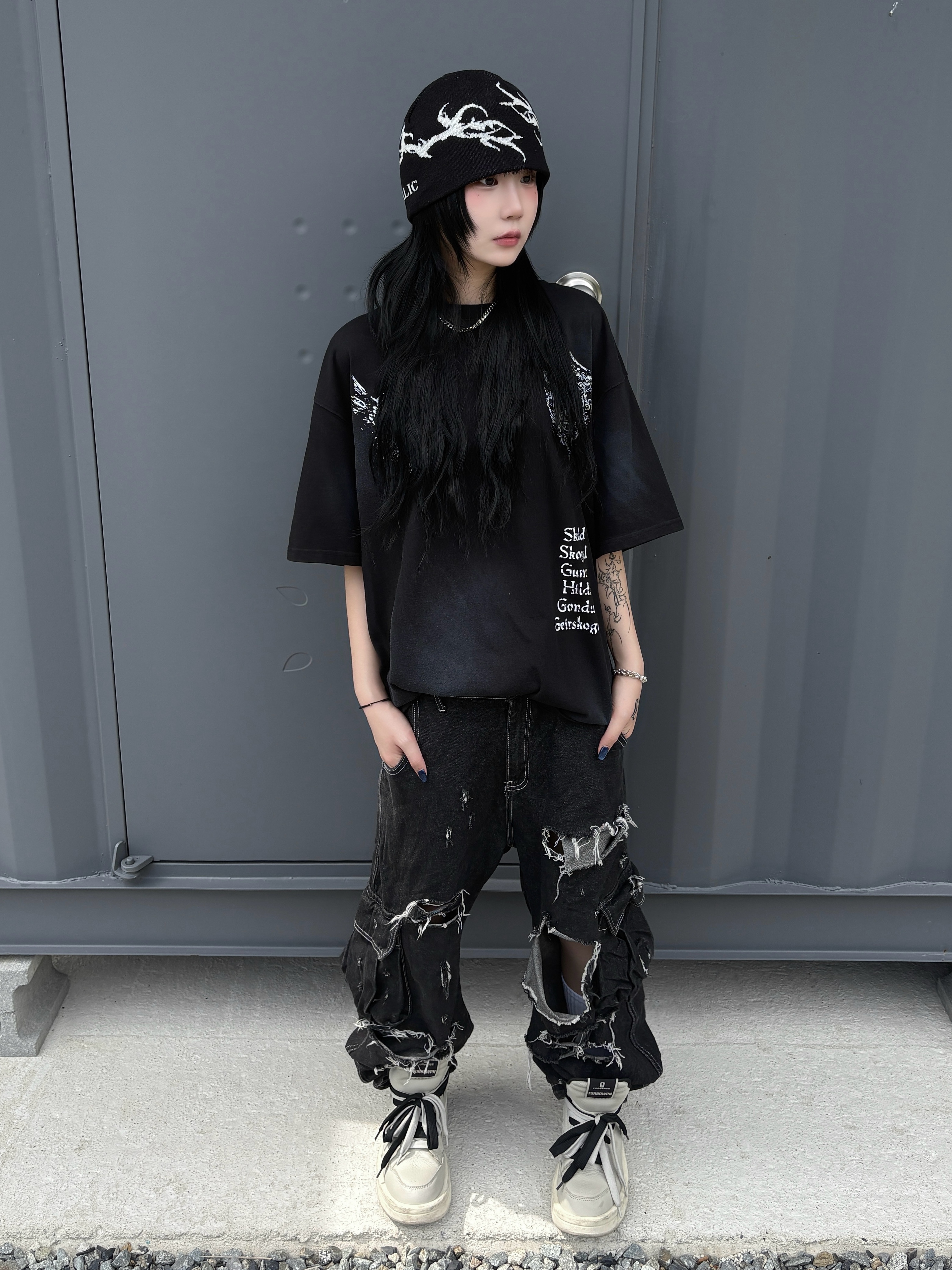 Converse x Drkshdw Turbowpn Pelican 착용 스타일 - 2