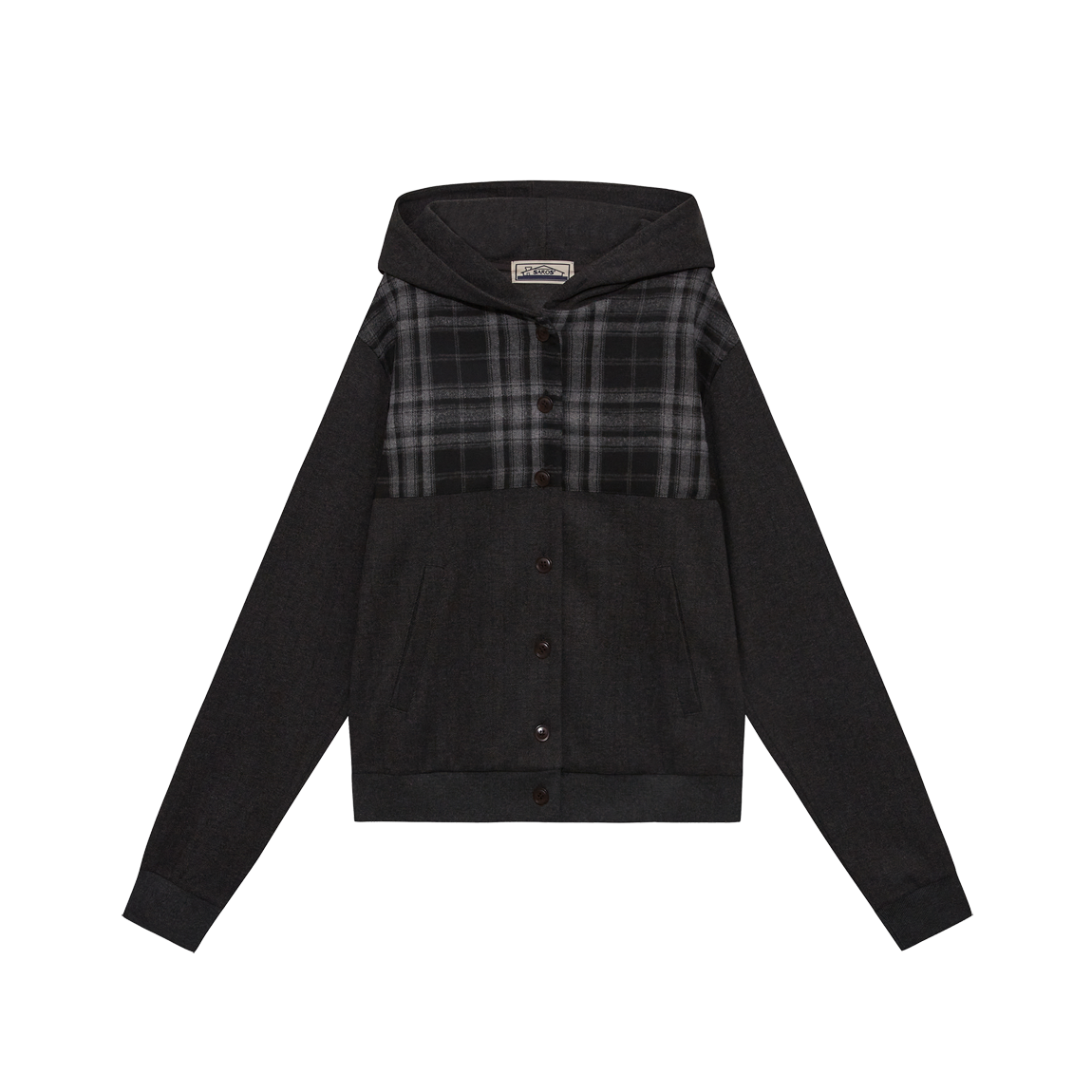P00000EJ Saros Check Jacket Charcoal 1