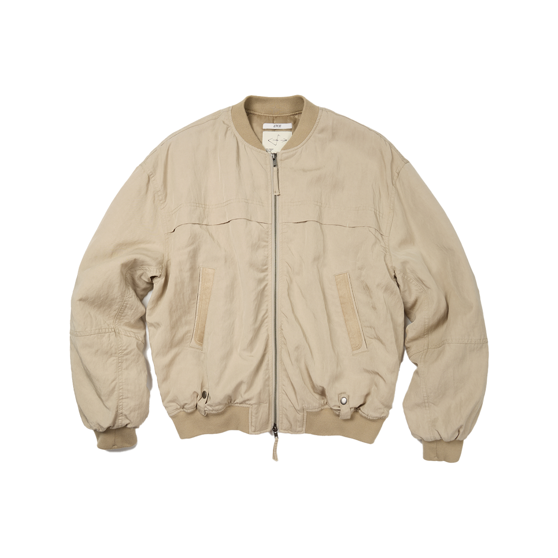 이티씨이 워시드 봄버 자켓 베이지(ETCE Washed Bomber Jacket Beige)
