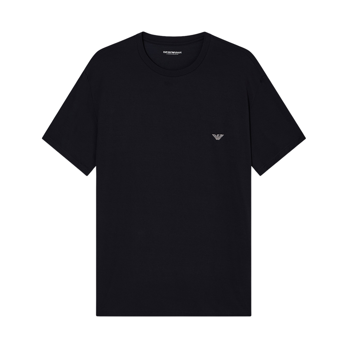 엠포리오 아르마니 소프트 모달 피티드 라운지웨어 티셔츠 블랙(Emporio Armani Fitted Loungewear T-Shirt in Soft Modal Black) - 1