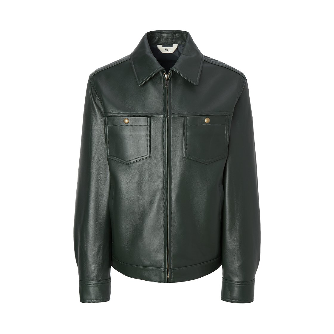 HZJU5F811E3 HIS HAZZYS Lambskin Leather Ranch Jacket Cream