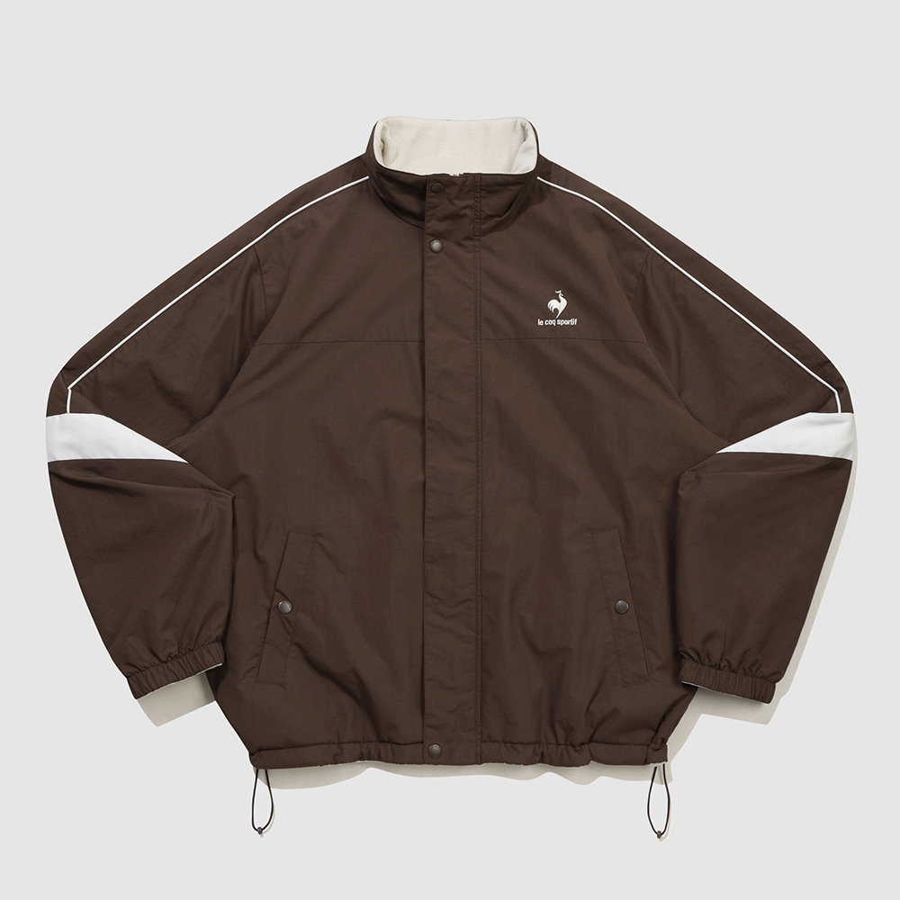 르꼬끄 스포르티브 온라인전용 유니 네오 선데이 듀스 오버 자켓 - 브라운 (QQ323JJK91)(le coq sportif Online Exclusive Unisex Neo Sunday Deuce Jacket Brown) - 4