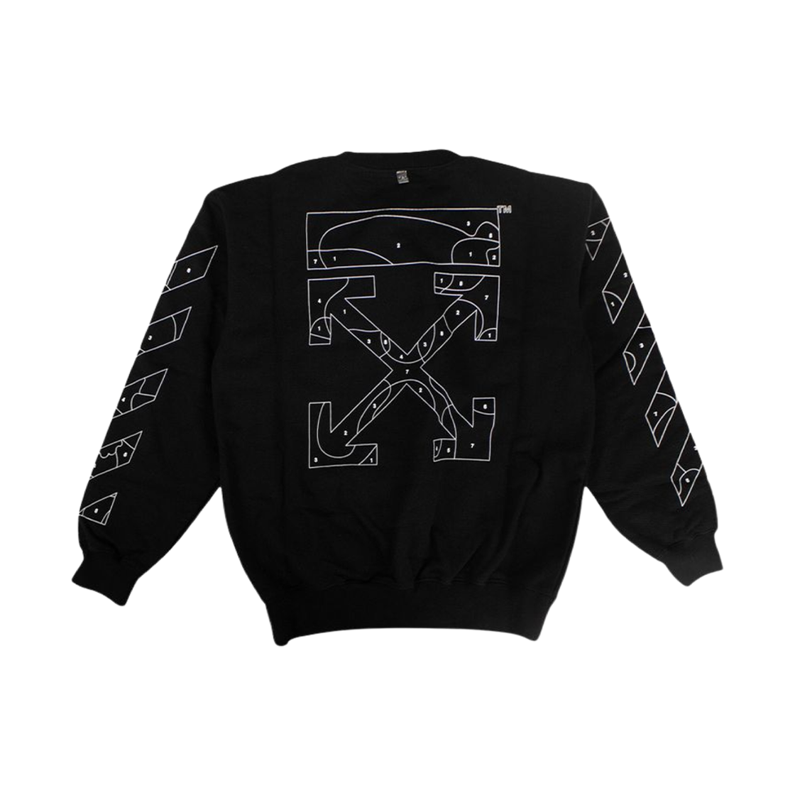 (W) 오프화이트 퍼즐 애로우 스웨트셔츠 블랙((W) Off-White Puzzle Arrows Sweatshirt Black) - 2