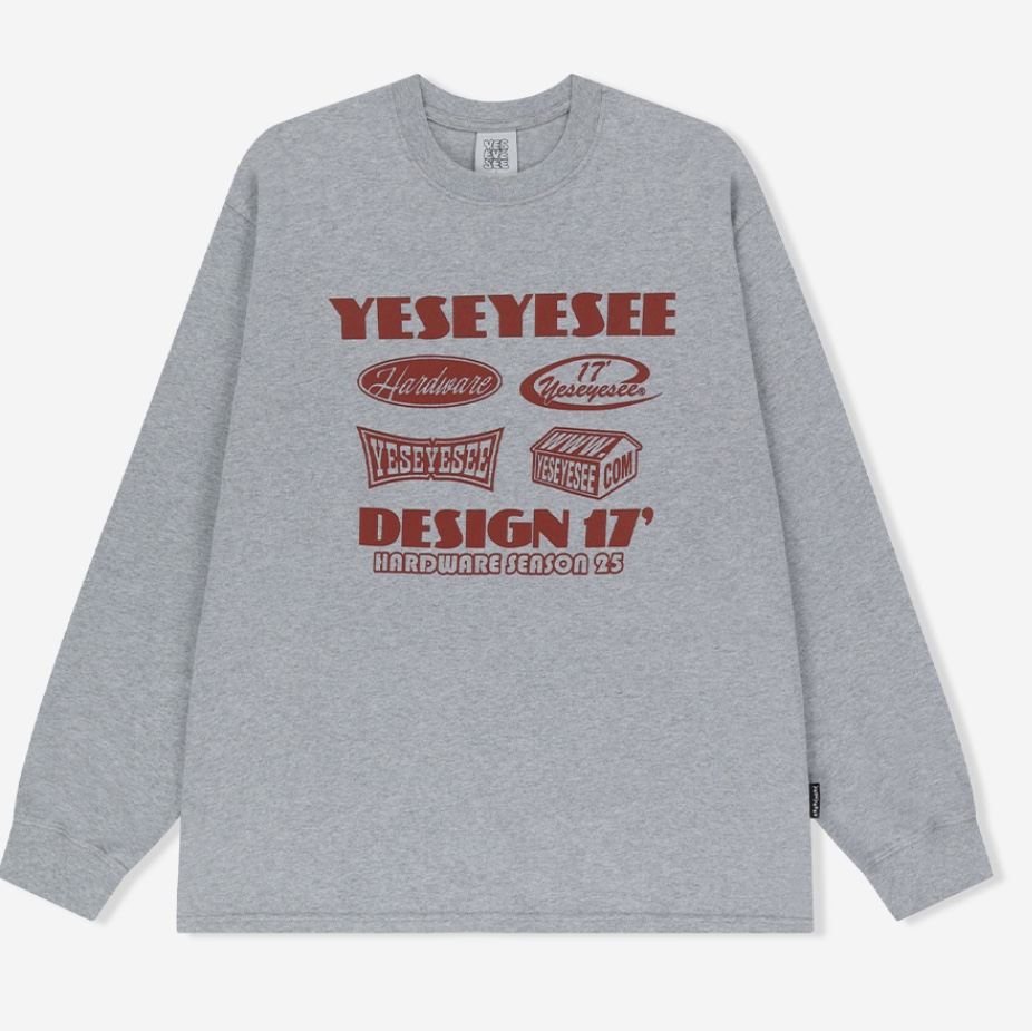 YESEYESEE Y.E.S Hardware L/S Grey 착용 스타일