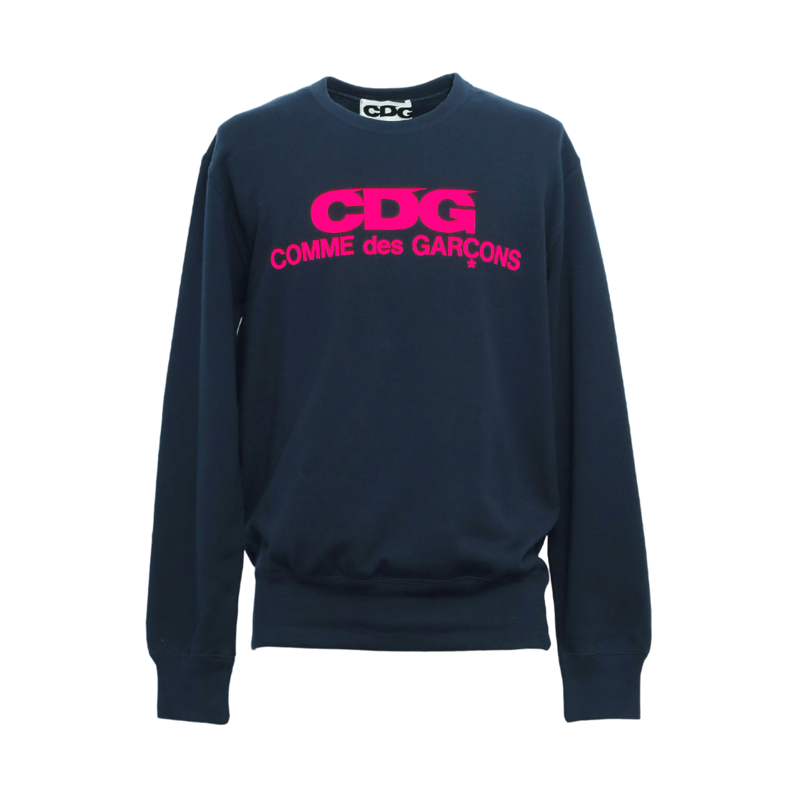 CDG 크루넥 스웨트셔츠 네이비 핑크(CDG Crew Neck Sweatshirt Navy Pink) - 1