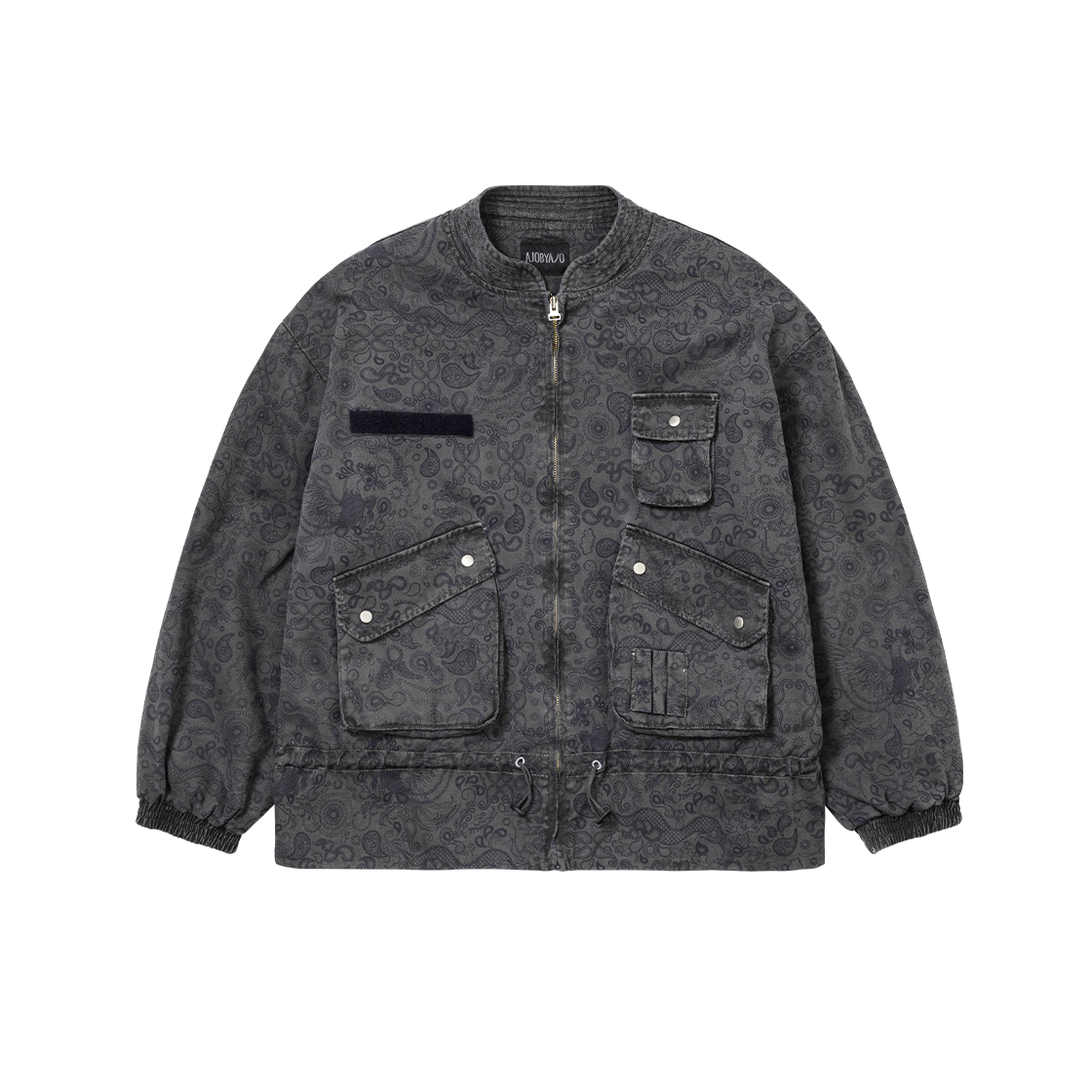 AJ254OT003CH AJOBYAJO Vintage Washed Paisley String Jacket Charcoal