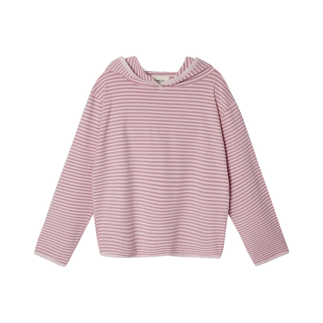 25aw25 Pesto Autumn Stripe Hooded Top Rose