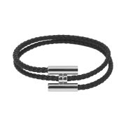 Hermes Tournis Tresse Bracelet Swift Calfskin Palladium & Noir