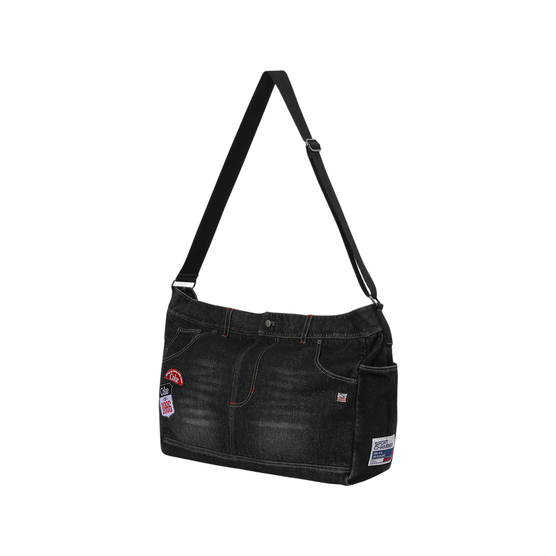 [트리플적립] 스포츠챔버 x 코카콜라 데님 크로스백 블랙([트리플적립] SPORT CHAMBER x Coca-Cola Denim Cross Bag Black) - 2