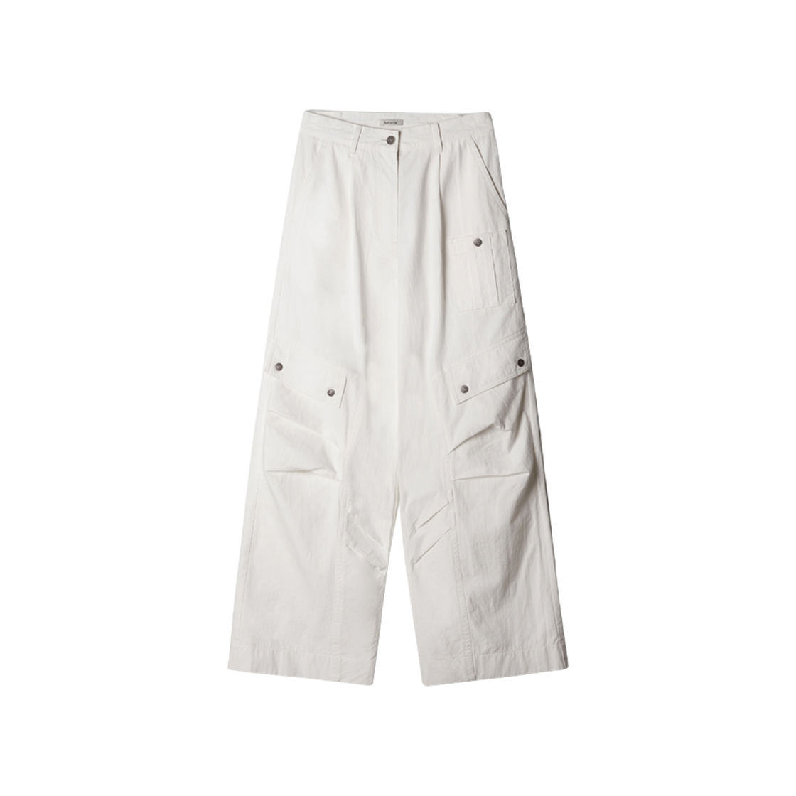 - (W) Aviemuah Twill Oversized Cargo Pants Ivory