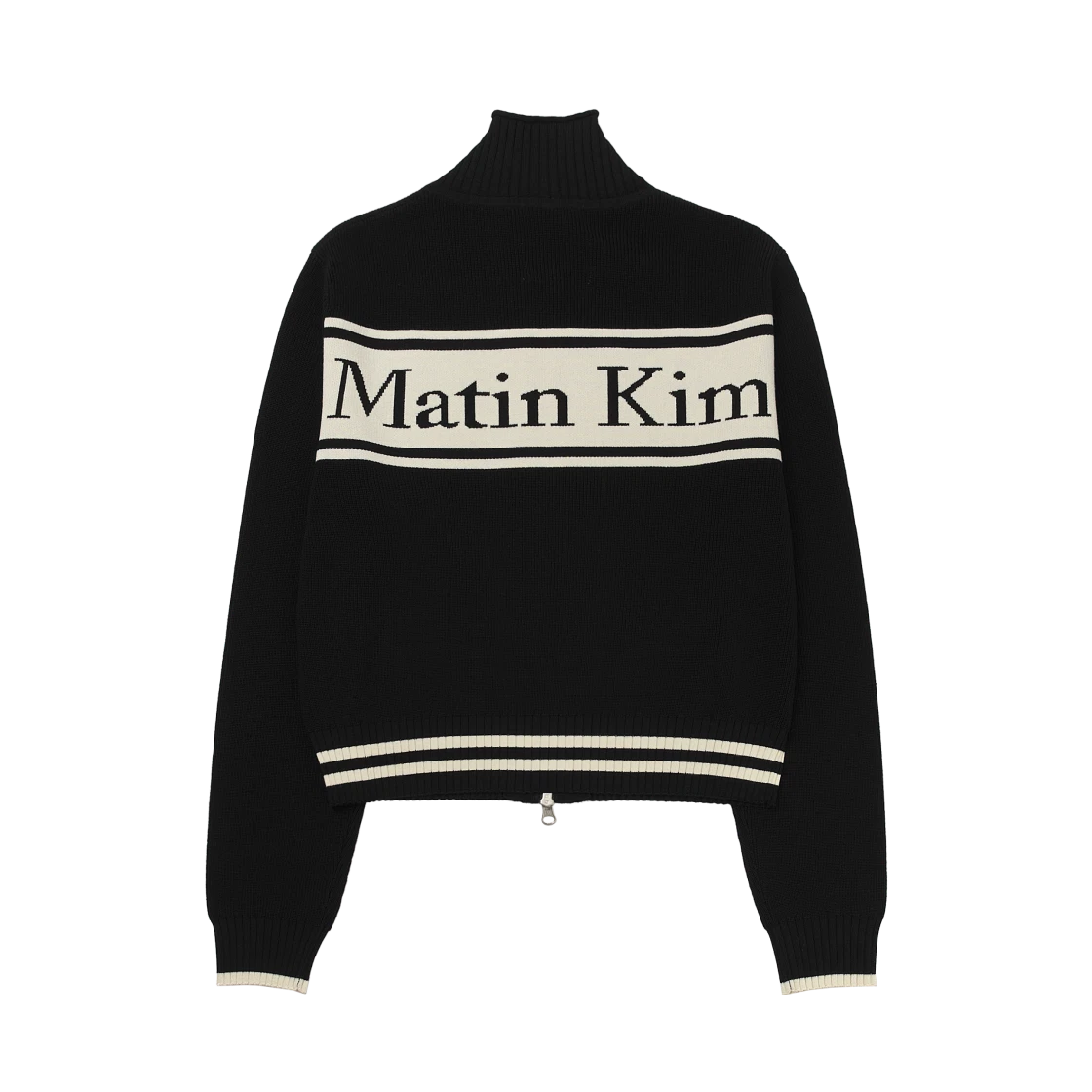 Matin Kim Matin Kim Spell Point Stripe Knit Cardigan Black · L