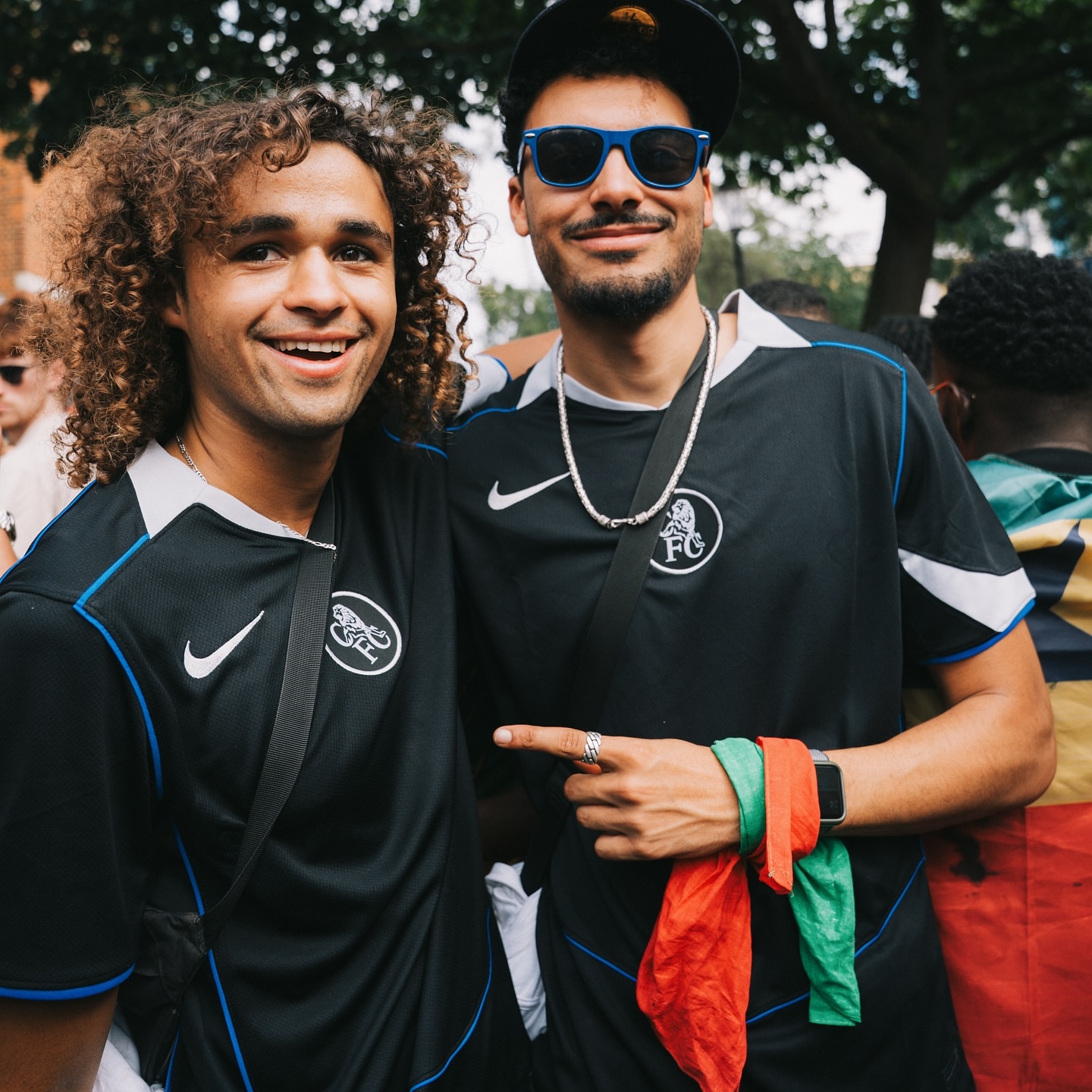 Nike Chelsea FC 2025/26 Stadium 3rd Dri-Fit Total 90 Replica Jersey Black Field Silver Game Royal (Non Marking Ver.) 착용 스타일 - 2