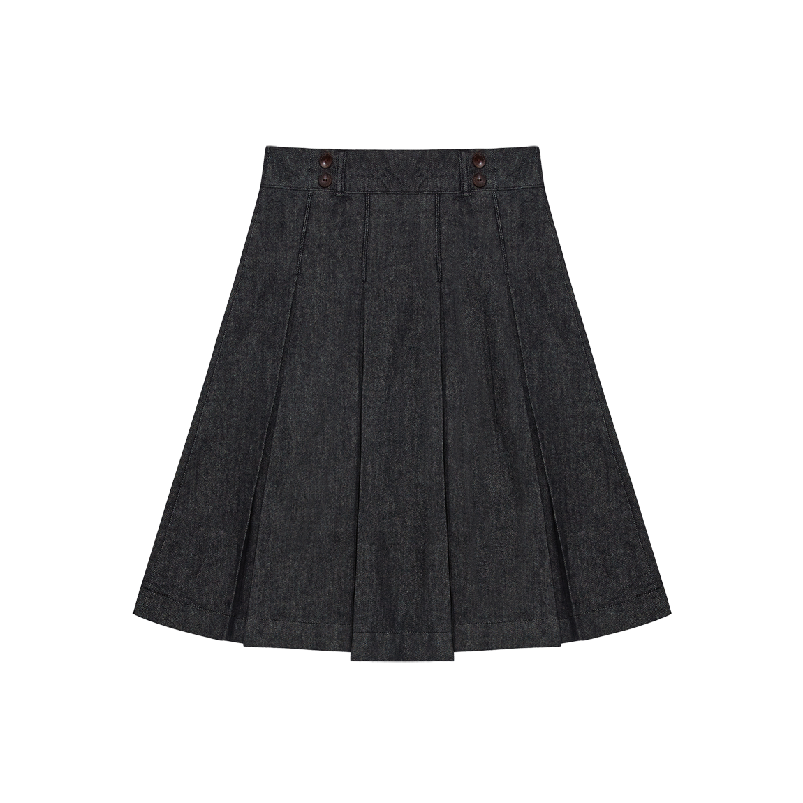 사로스 데님 스커트 블랙(Saros Pleated Denim Skirts Black)